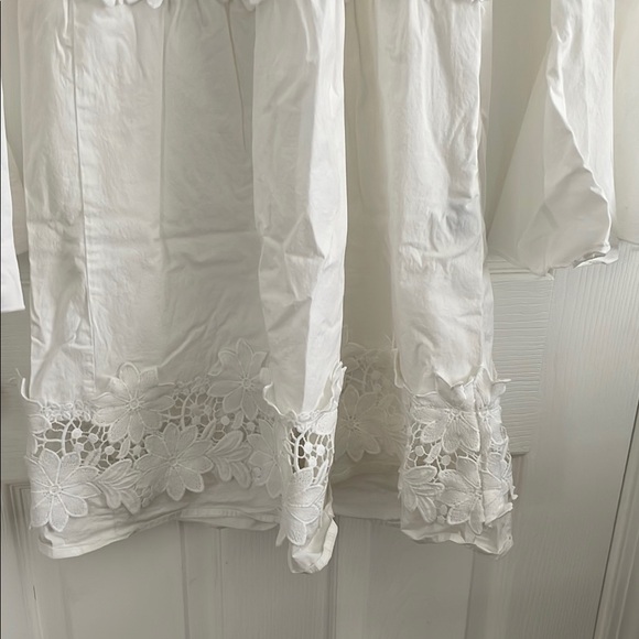 Boston Proper White Dress with Floral Details - Picture 6 of 9